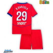 Paris Saint-Germain Bradley Barcola #29 Tredjedraktsett Barn 2025-26 Kortermet (+ Korte bukser)